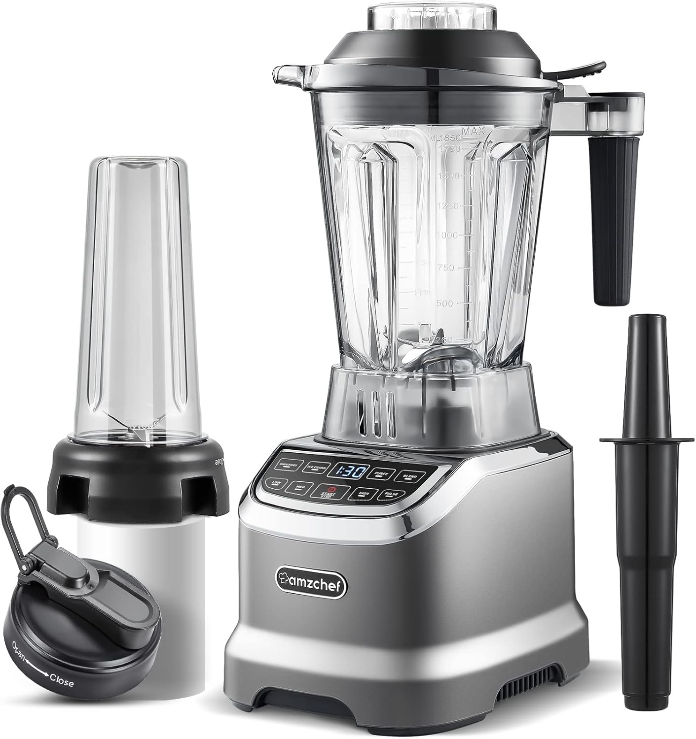 Hochleistungsmixer, Mattes Grau ; Standmixer