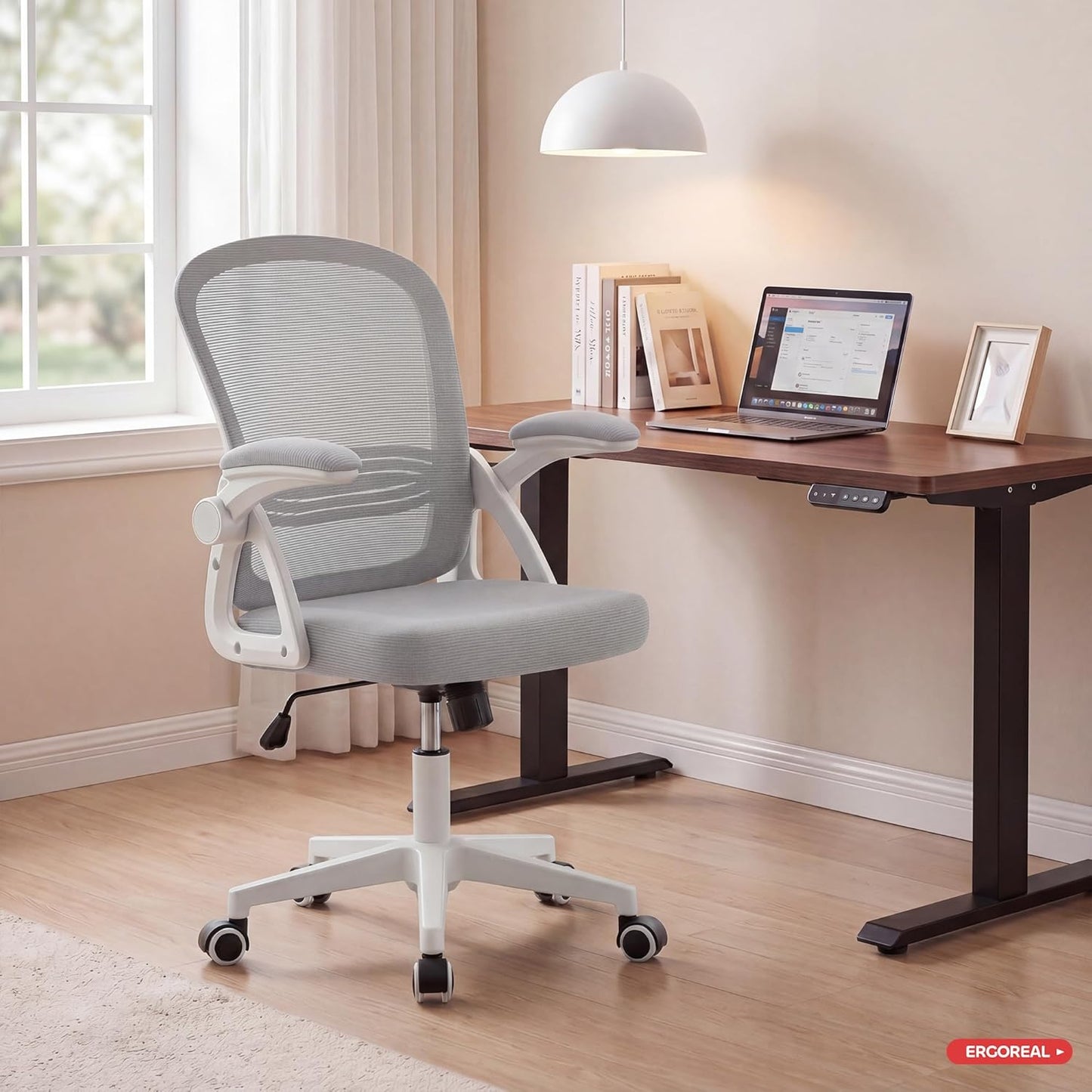 Ergonomischer Bürostuhl, Grauweiss