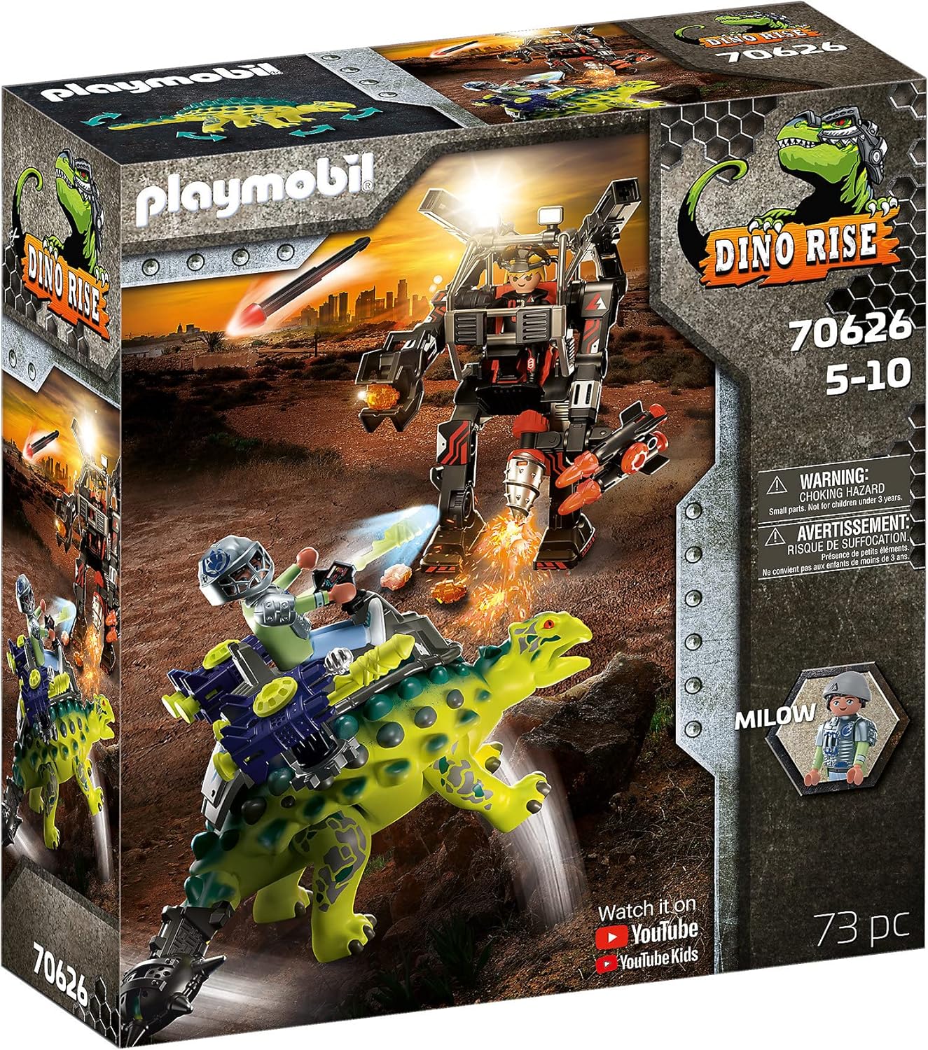 70626 Dino Rise Saichania: Abwehr des Kampfläufers, Konstruktionsspielzeug, Saichania - Die Invasion des Roboters