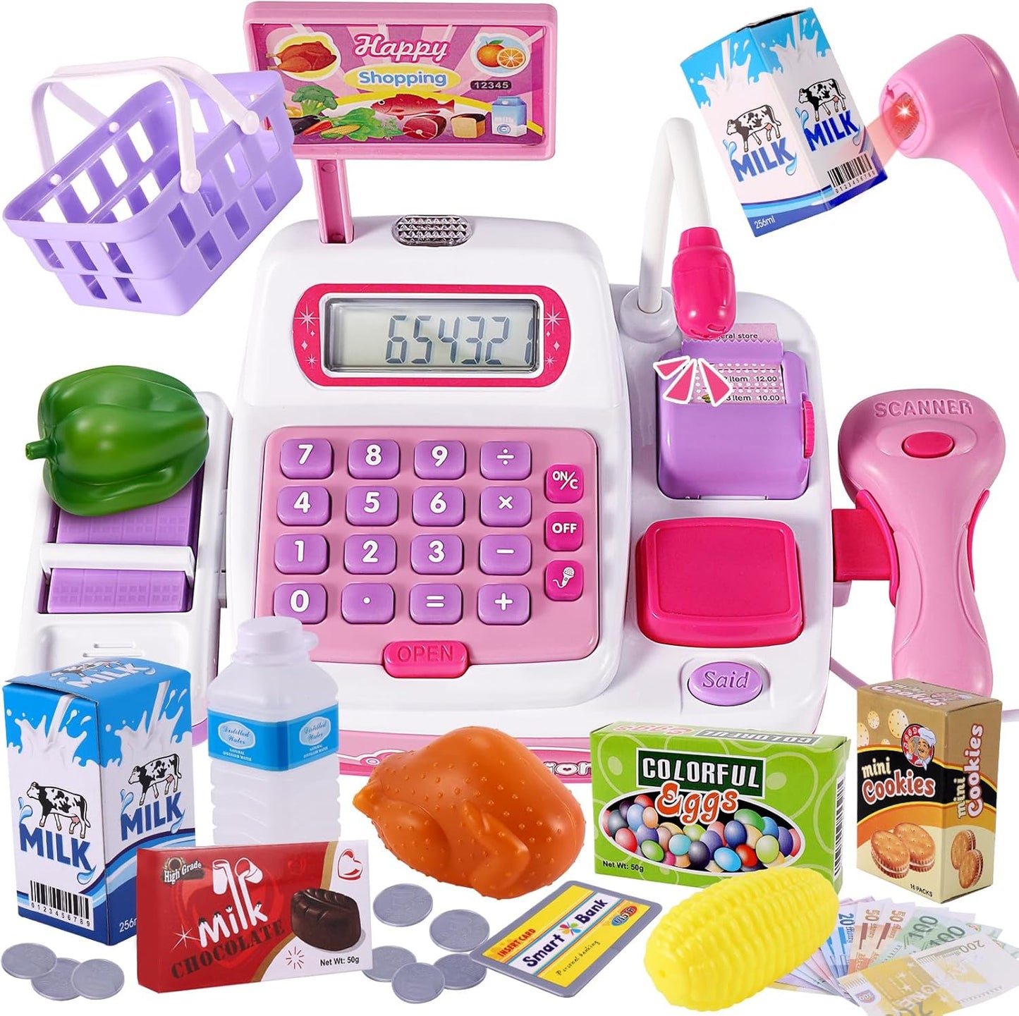Elektronische Kasse für Kinder, Lila