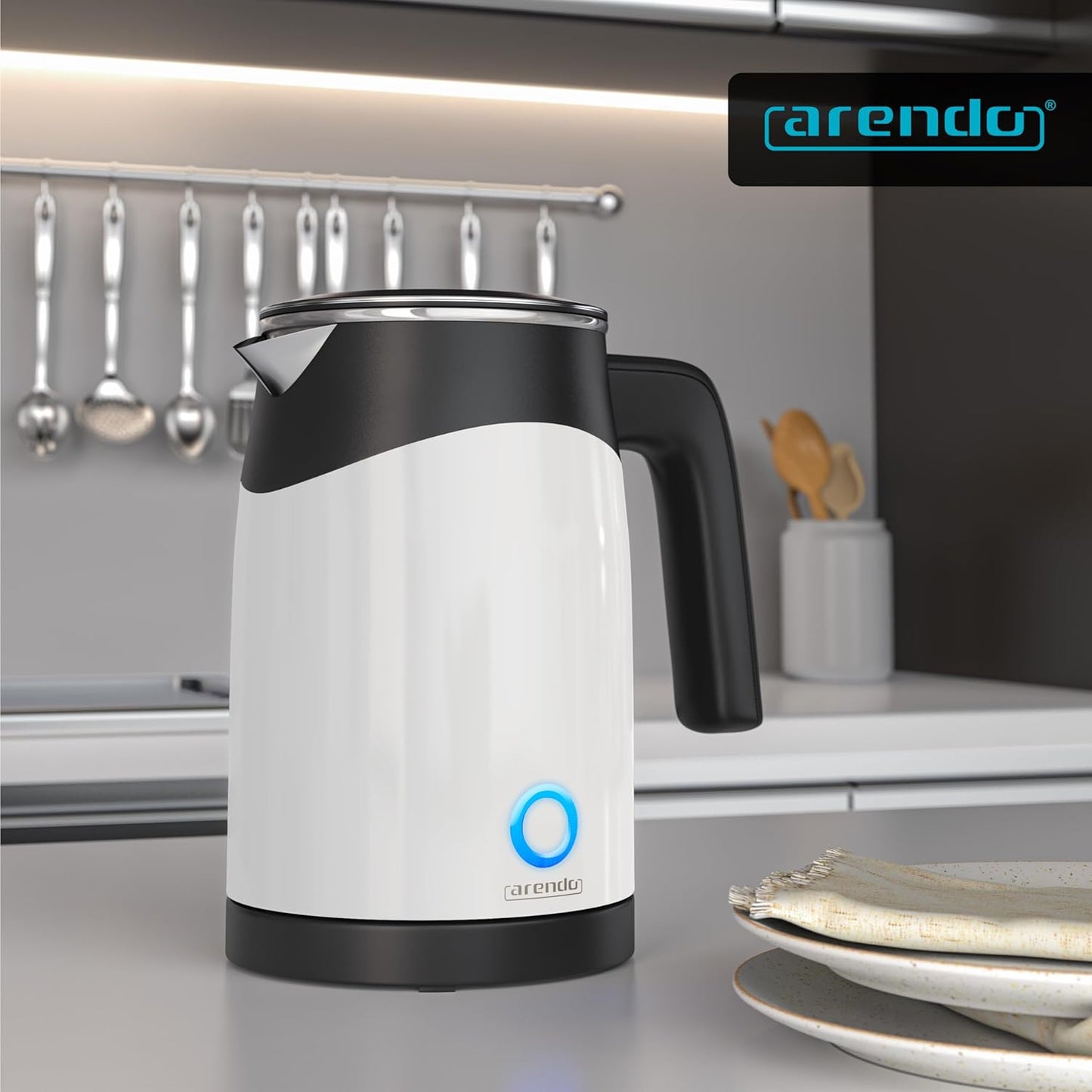 Wasserkocher mit Temperatureinstellung & Warmhaltefunktion, A Weiss