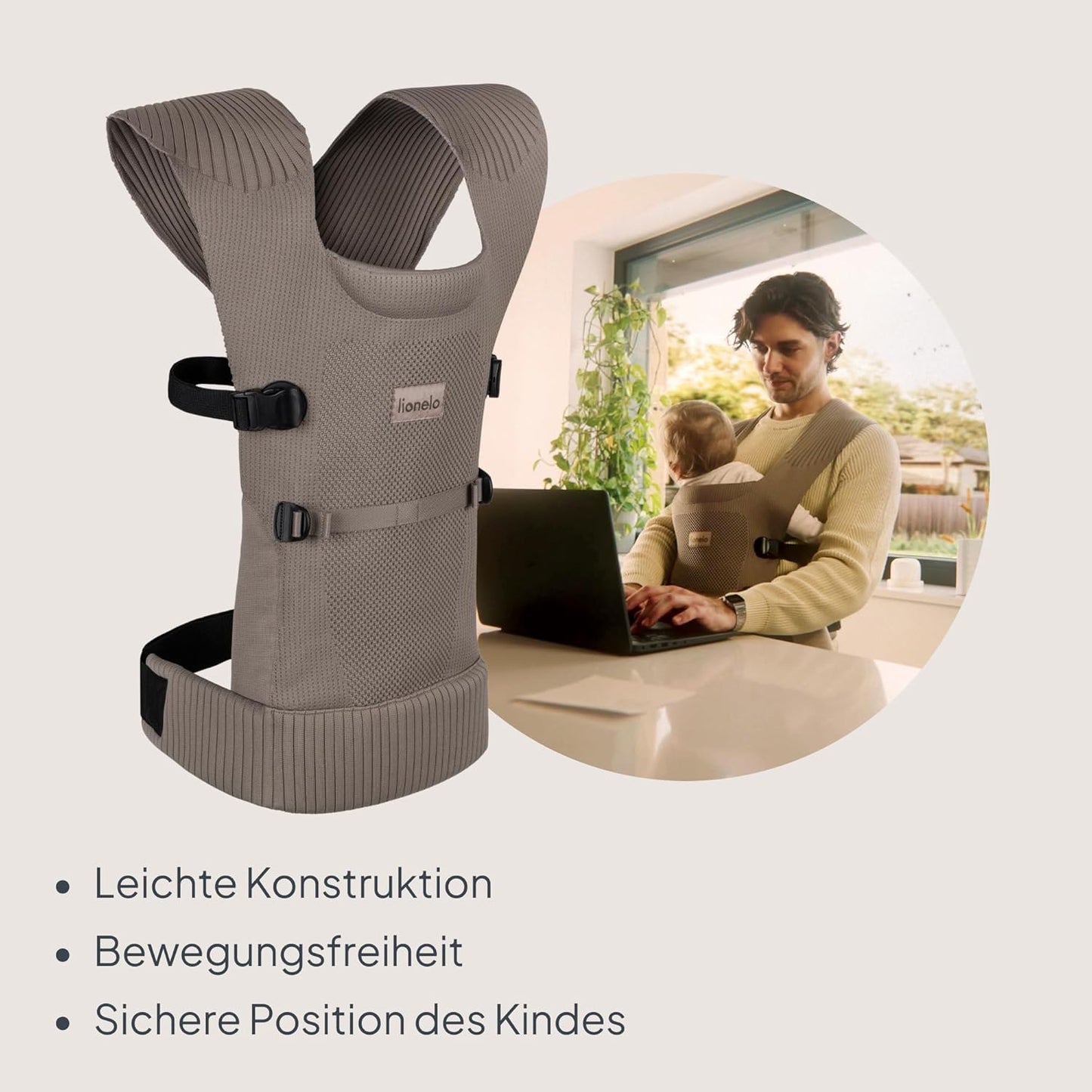 Ergonomische Babytrage Mabel mit Kreuztragesystem
