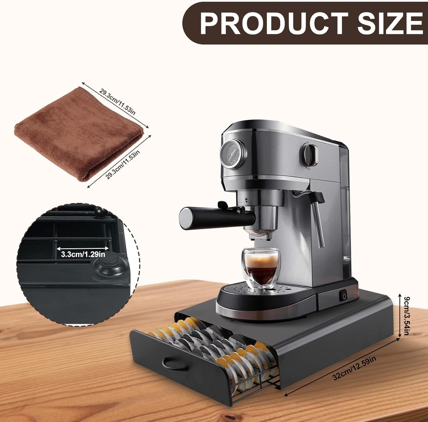 Kapselhalter-Schublade für 64 Tassimo Kapseln
