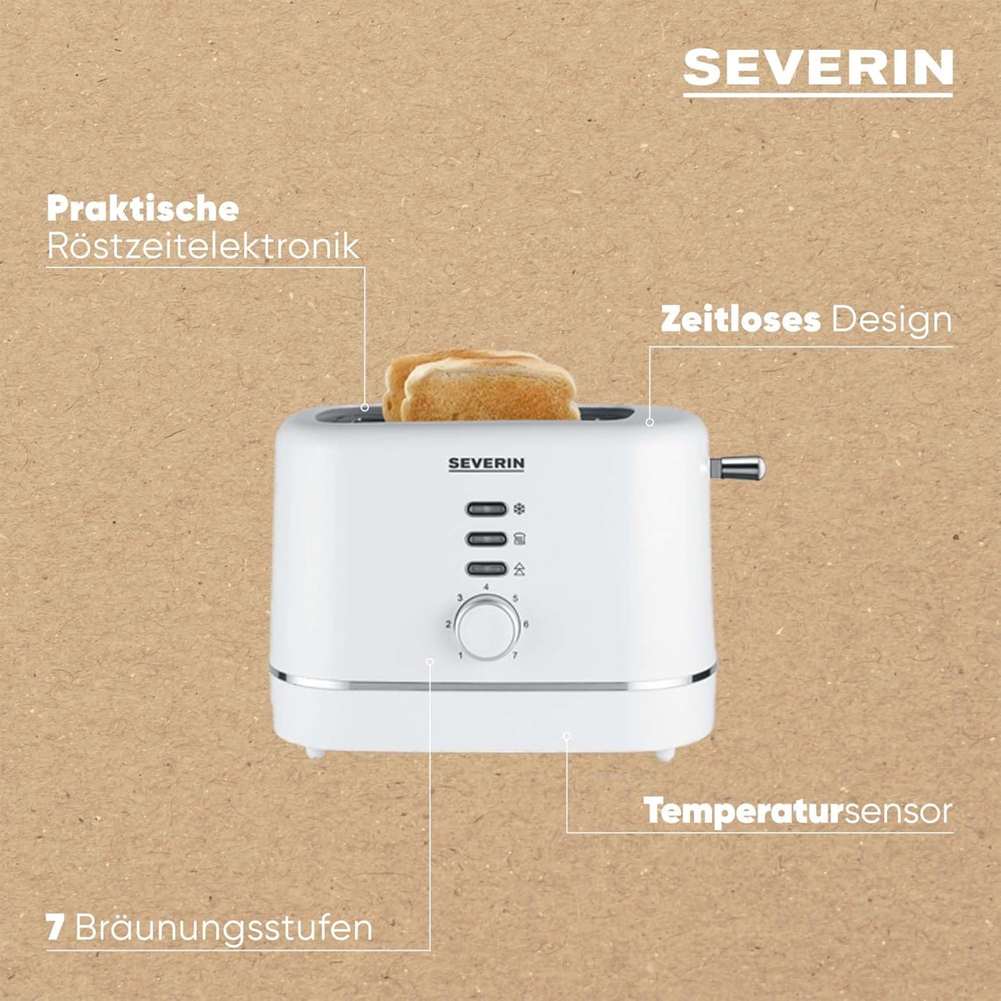 Automatik-Toaster AT 4324, Weiss