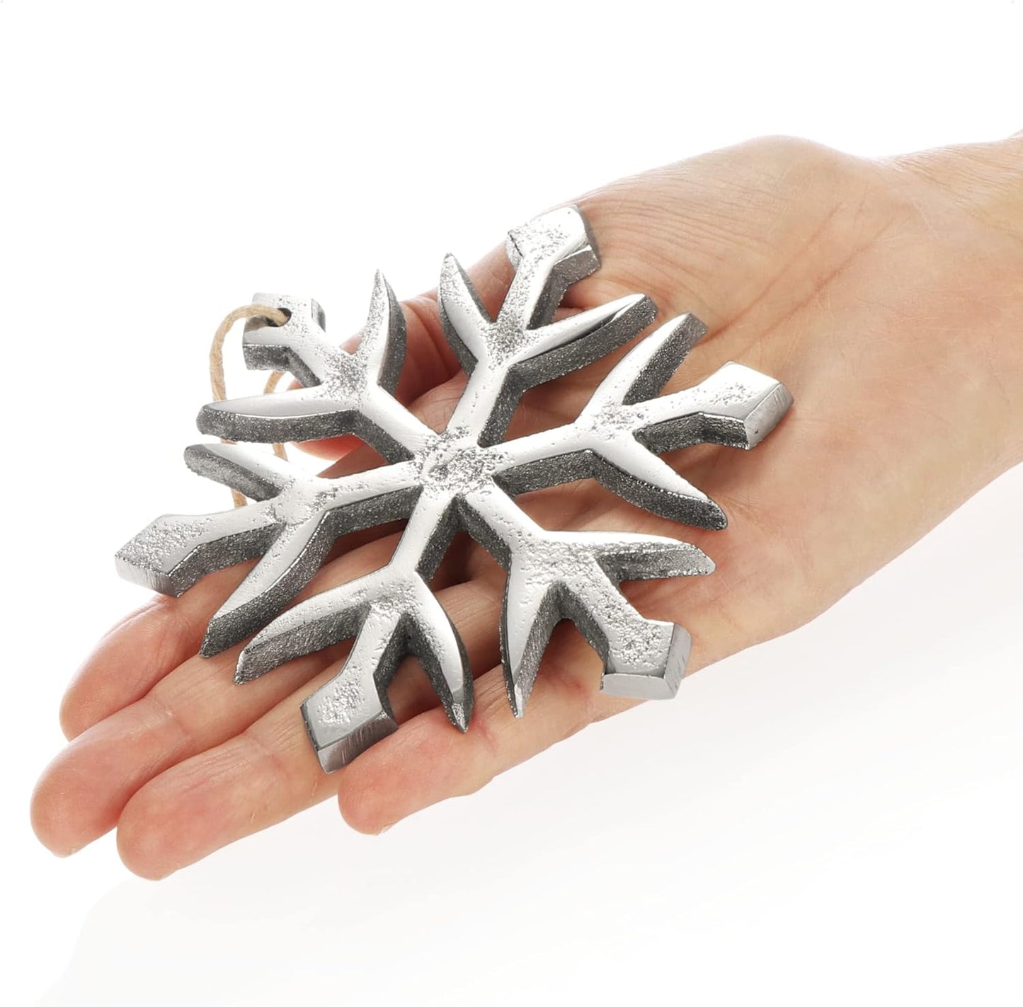 Schneeflocken-Set, 6 Stück 6 Stück - 11cm - Alu