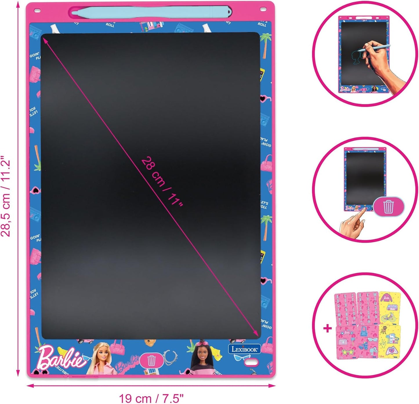 Barbie-Zaubertafel mit Schablonen und Stift, Barbie