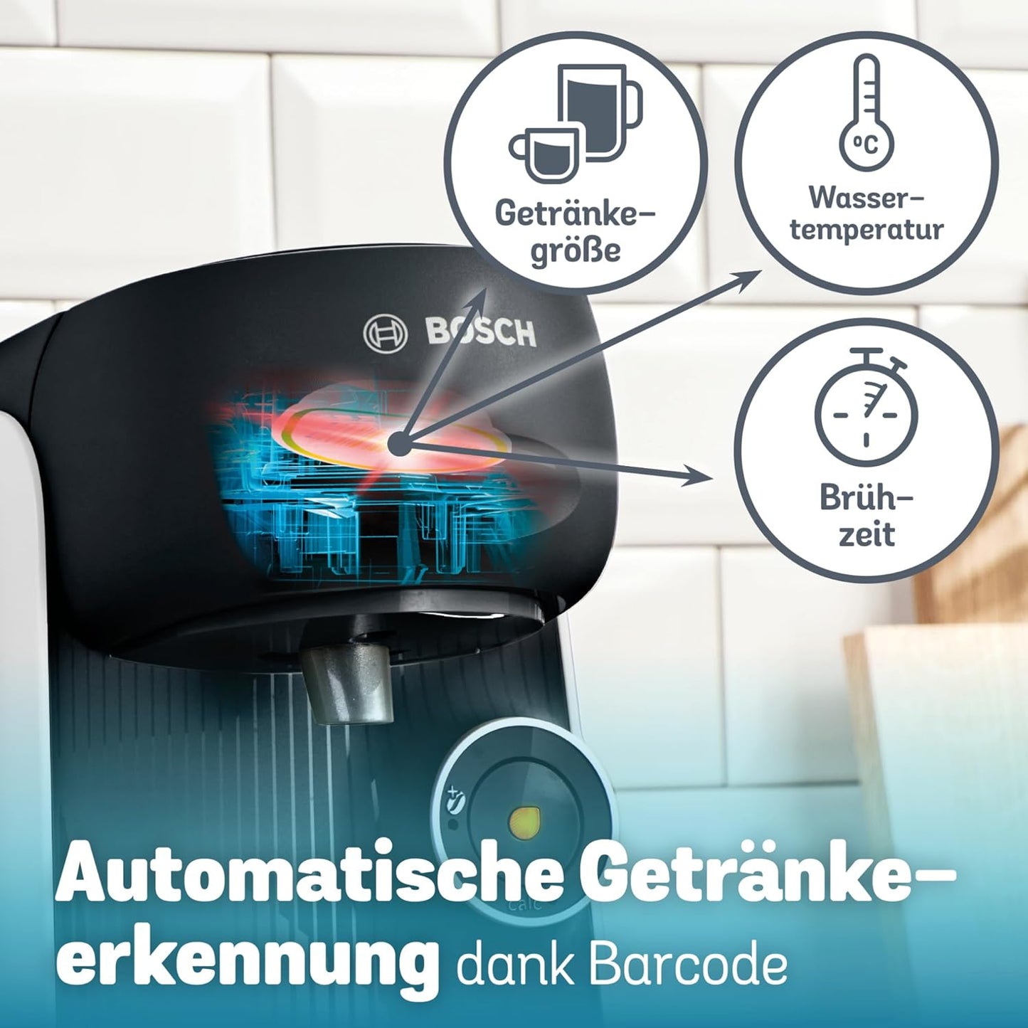 Kapselmaschine Tassimo finesse friendly, Weiss / Schwarz