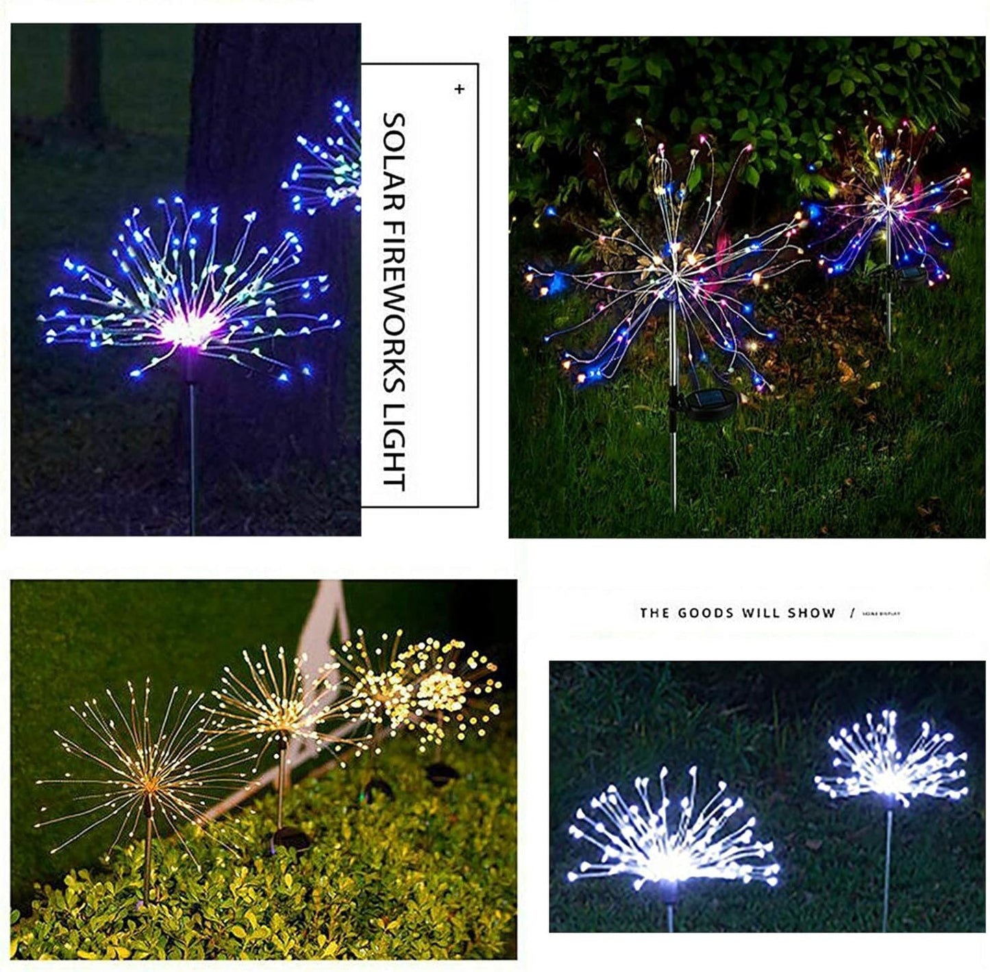 Solar Gartenleuchten-Set Feuerwerk, 2 Stück, Multi-colored