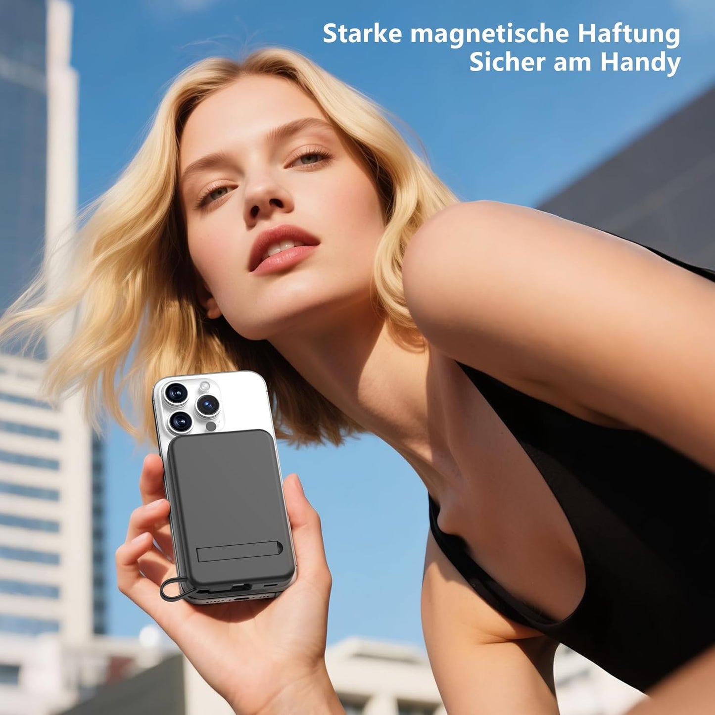 Magsafe Powerbank für iPhone 12er- bis 16er-Serie, Black