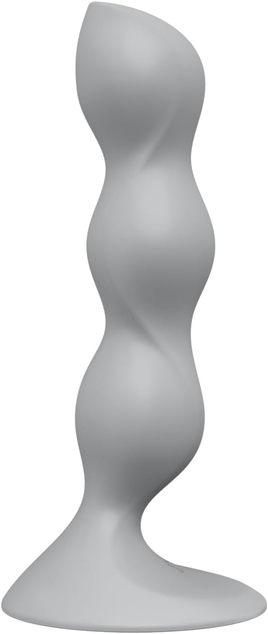 Triple Ball-R Dildo mit Saugfuss & Struktur, Grau