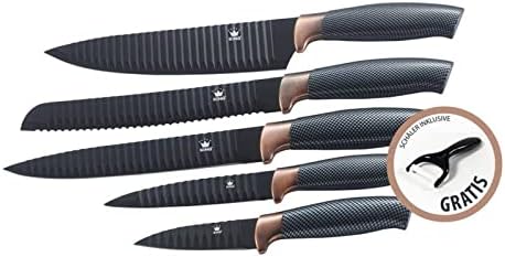 5-teiliges Küchenmesserset mit Sparschäler