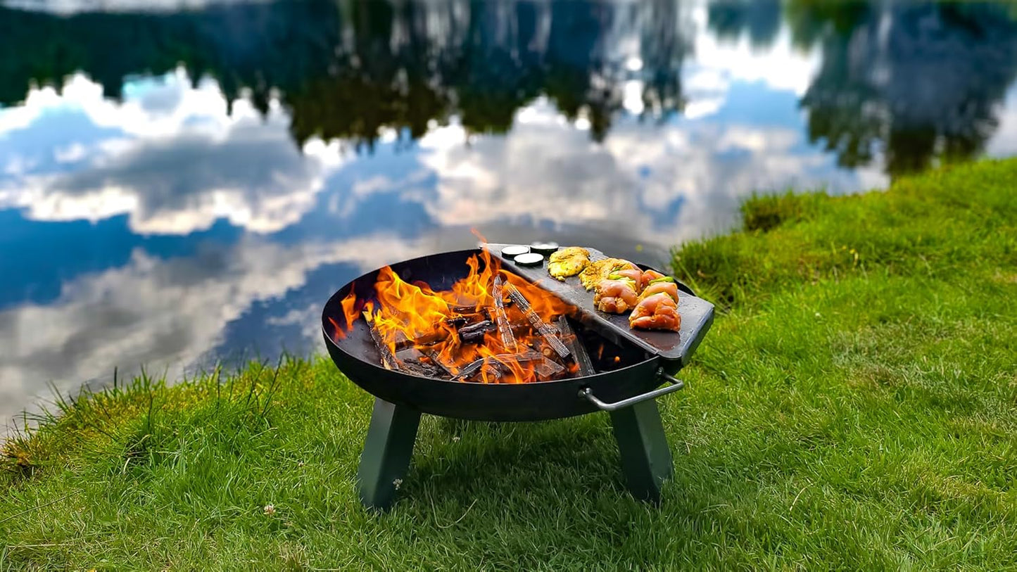 Grillplatte aus Stahl, Stahl 60 Cm