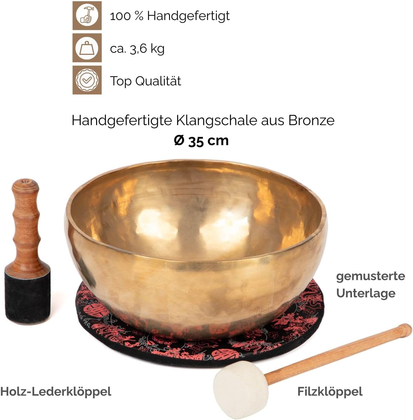 Tibetisches Klangschalen-Set, 35 cm