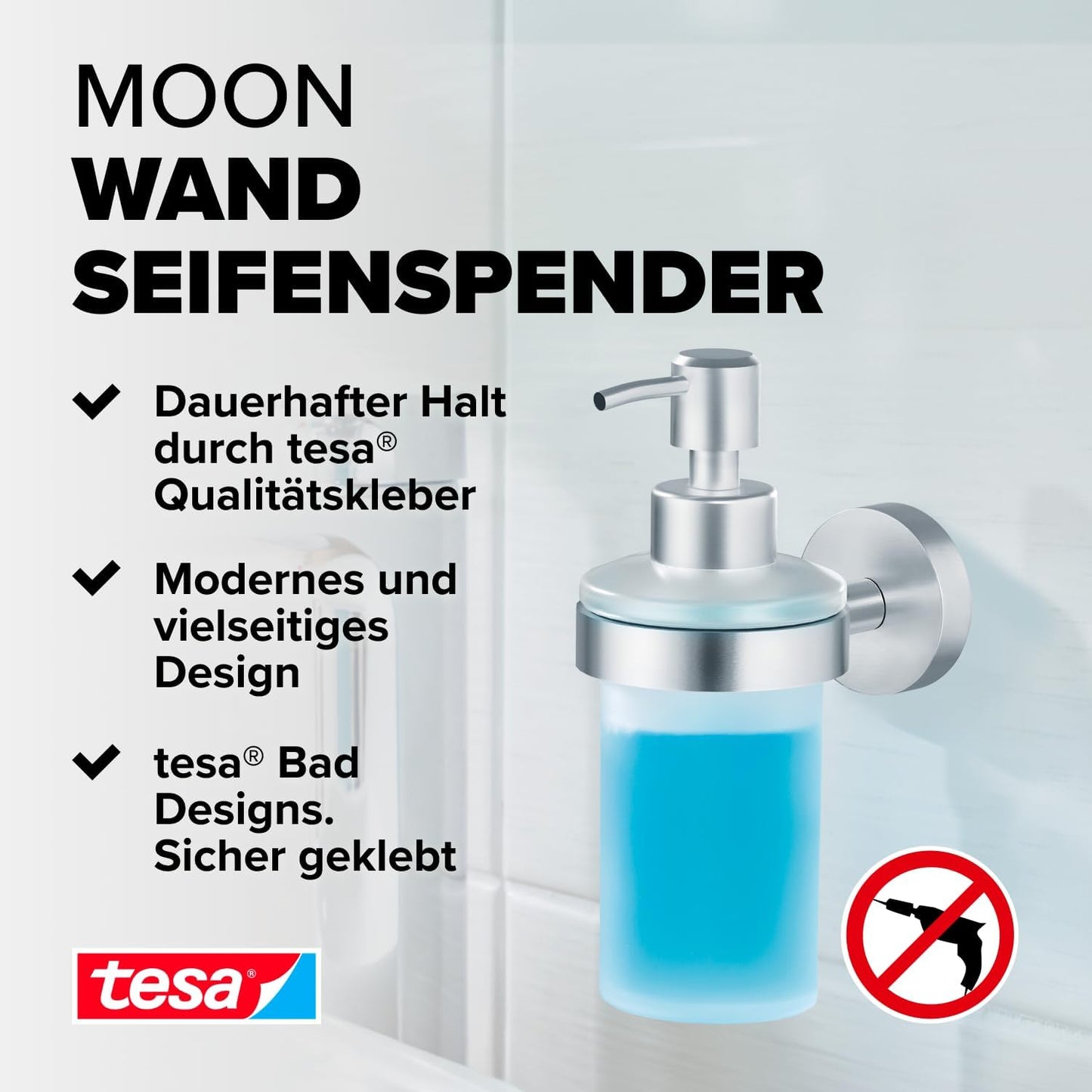 Moon Seifenspender-Set zur Wandbefestigung, Seifenspender-Set