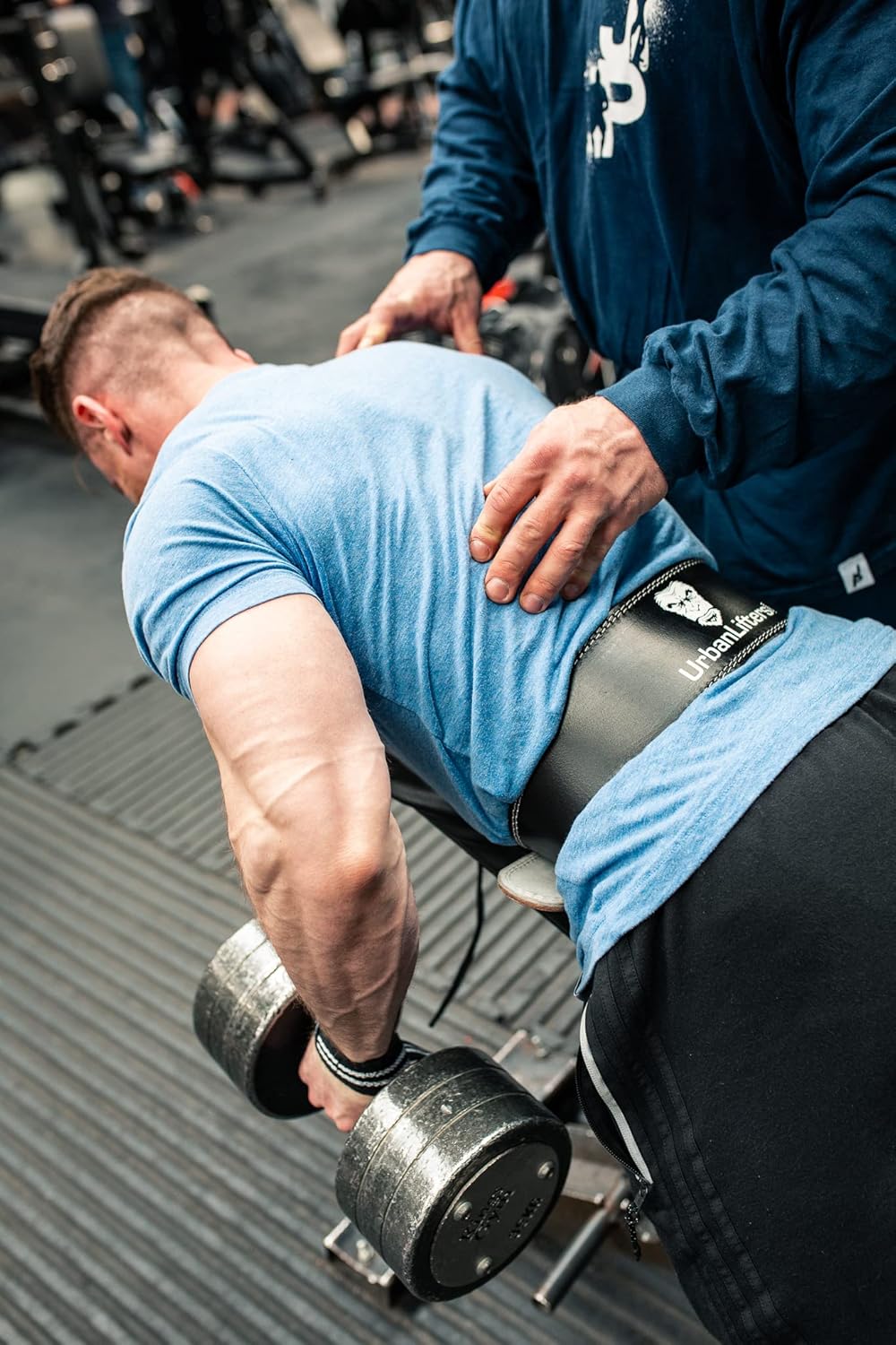 Gewichthebergürtel aus Leder für Krafttraining, S