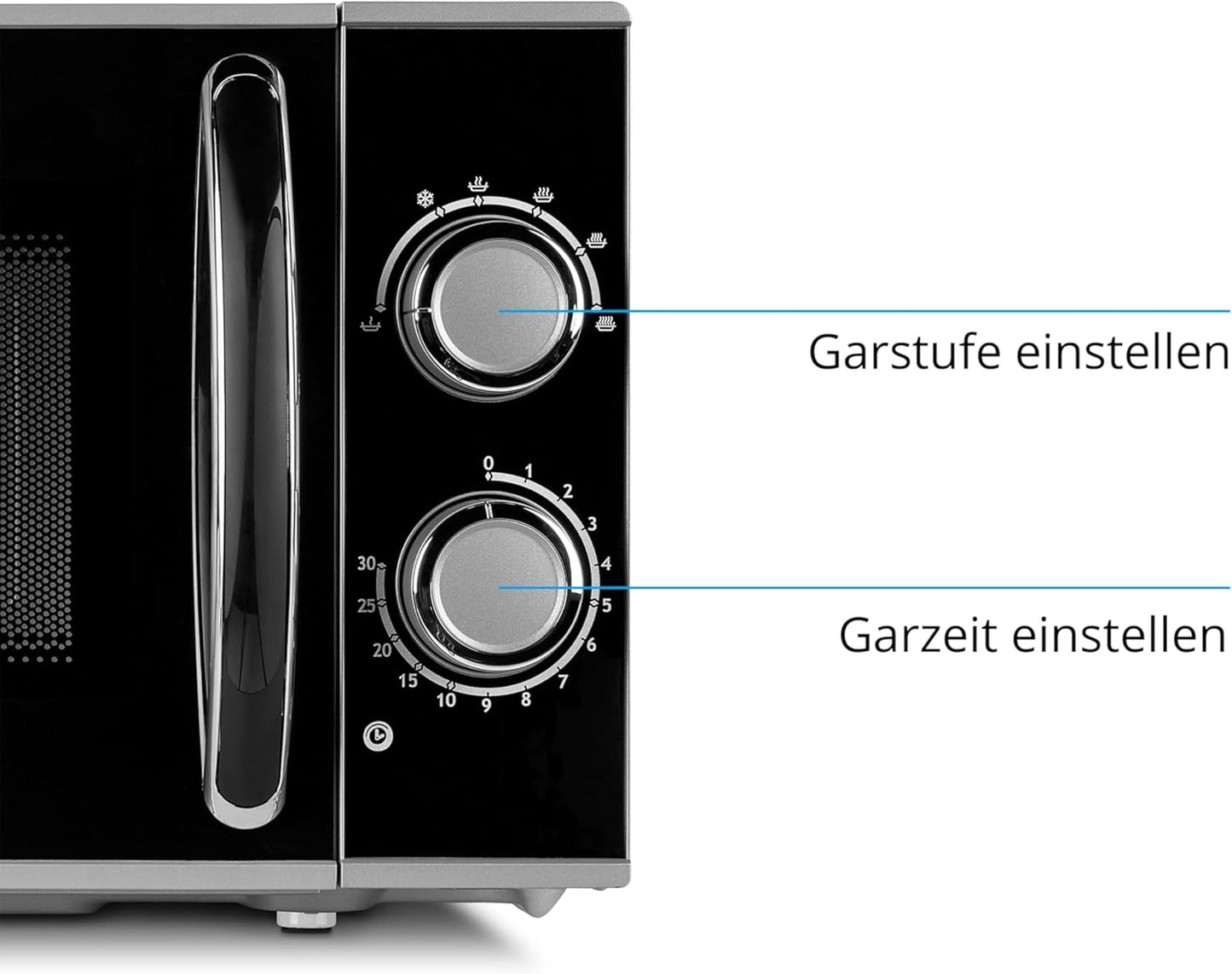 MD 15644 - Mikrowelle mit Auftaufunktion, Grau 17 Liter | 6 Leistungsstufen