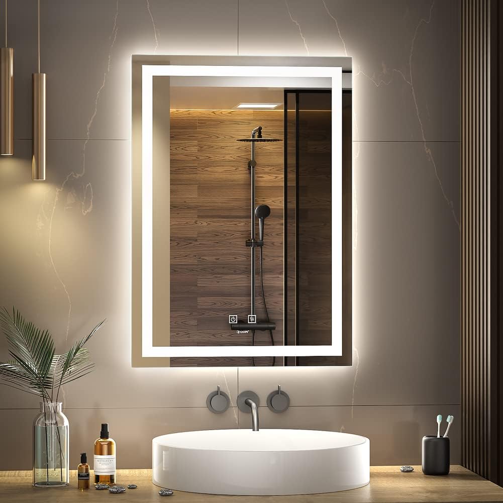 LED Badspiegel mit Anti-Fog, 70L x 50B cm