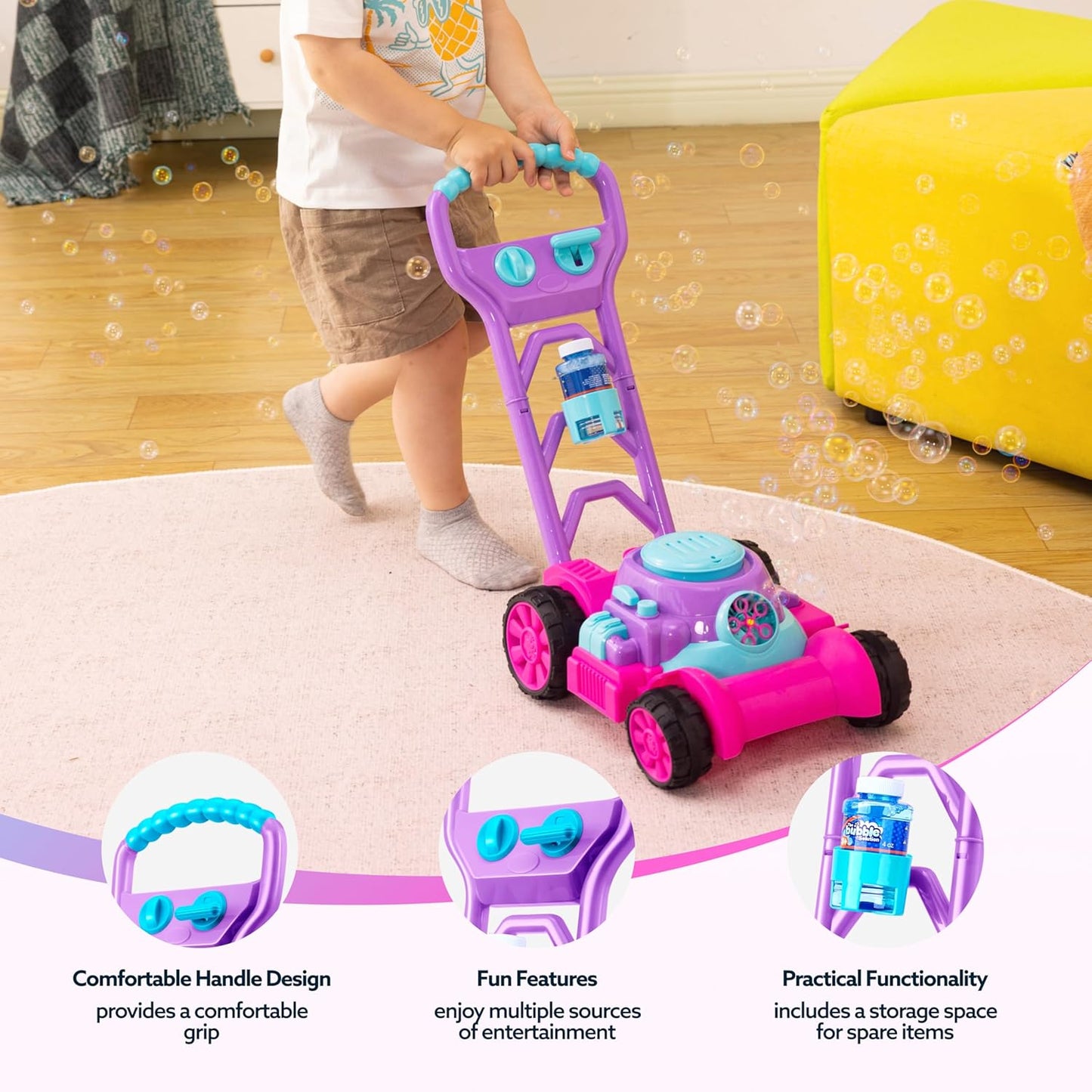 Seifenblasenmaschine für Kinder Outdoor-Spielzeug, Rosa