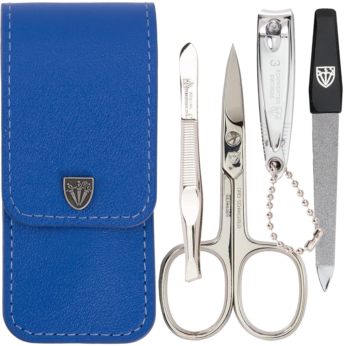 4-teiliges Nagelpflegeset Capri, BLAU / KUNSTLEDER