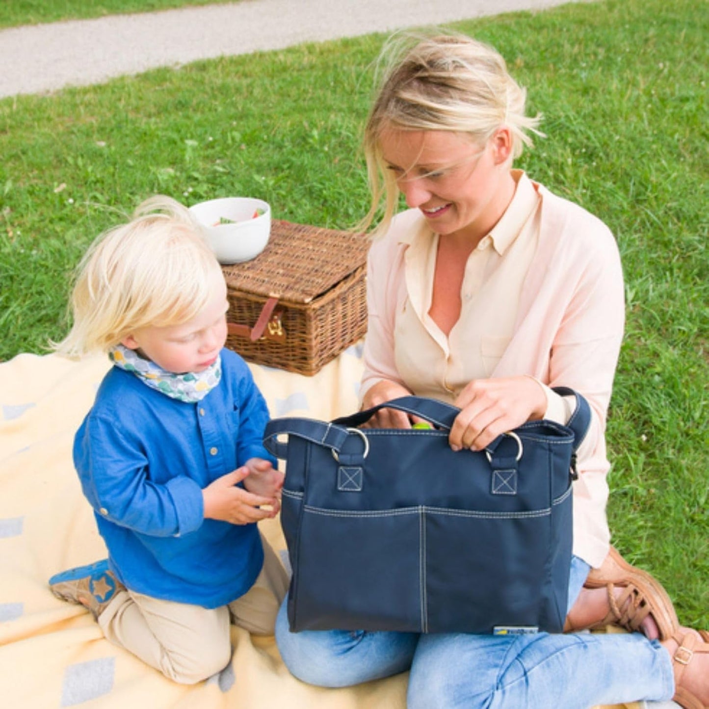 City Bag Wickeltasche mit Wickelunterlage, Navy