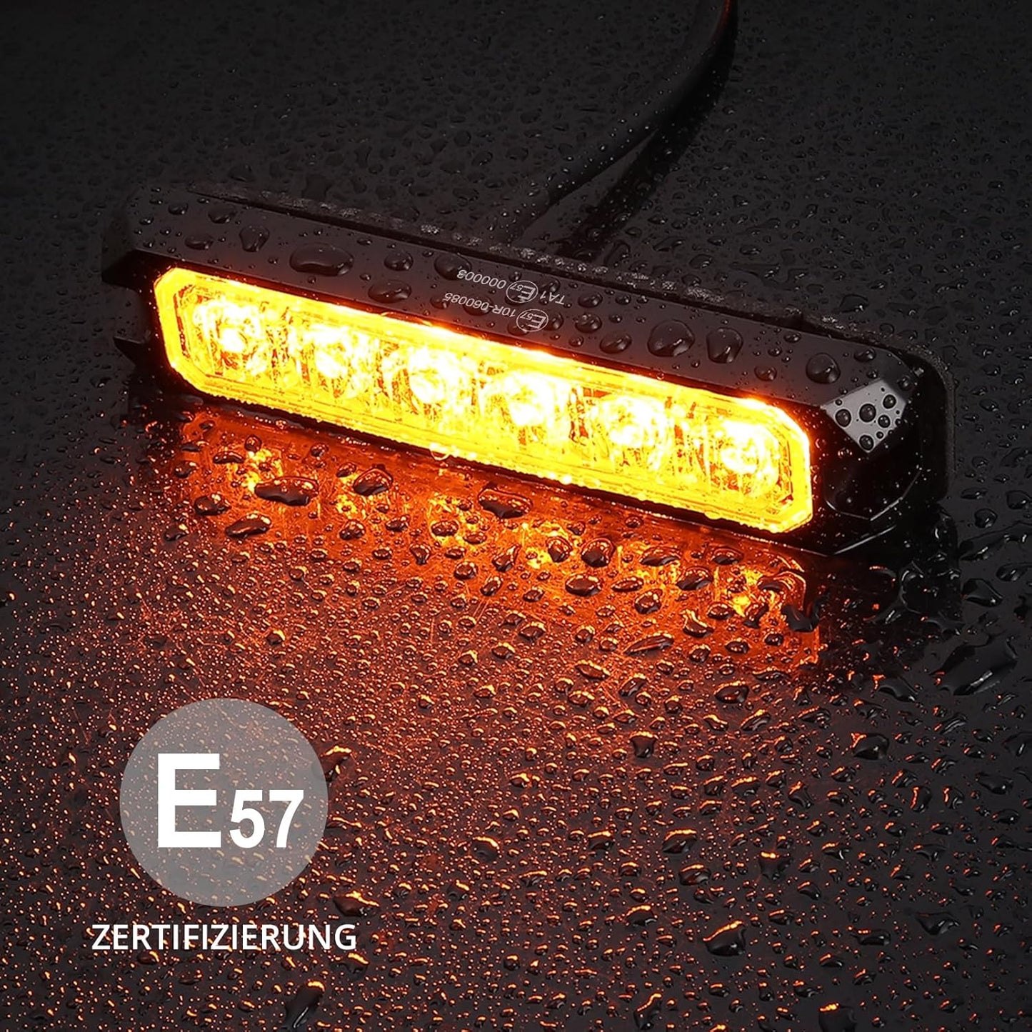 LED Warnlicht Frontblitzer 4er-Set, 4x 6LEDs