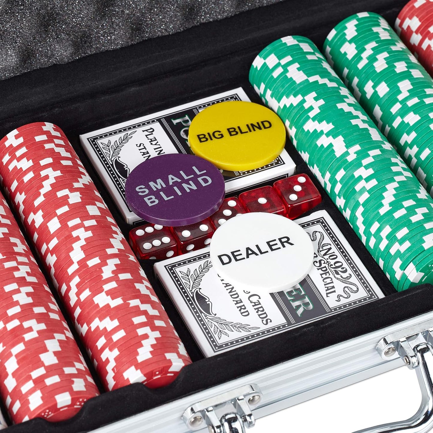 Pokerkoffer-Set mit 500 Chips und Zubehör