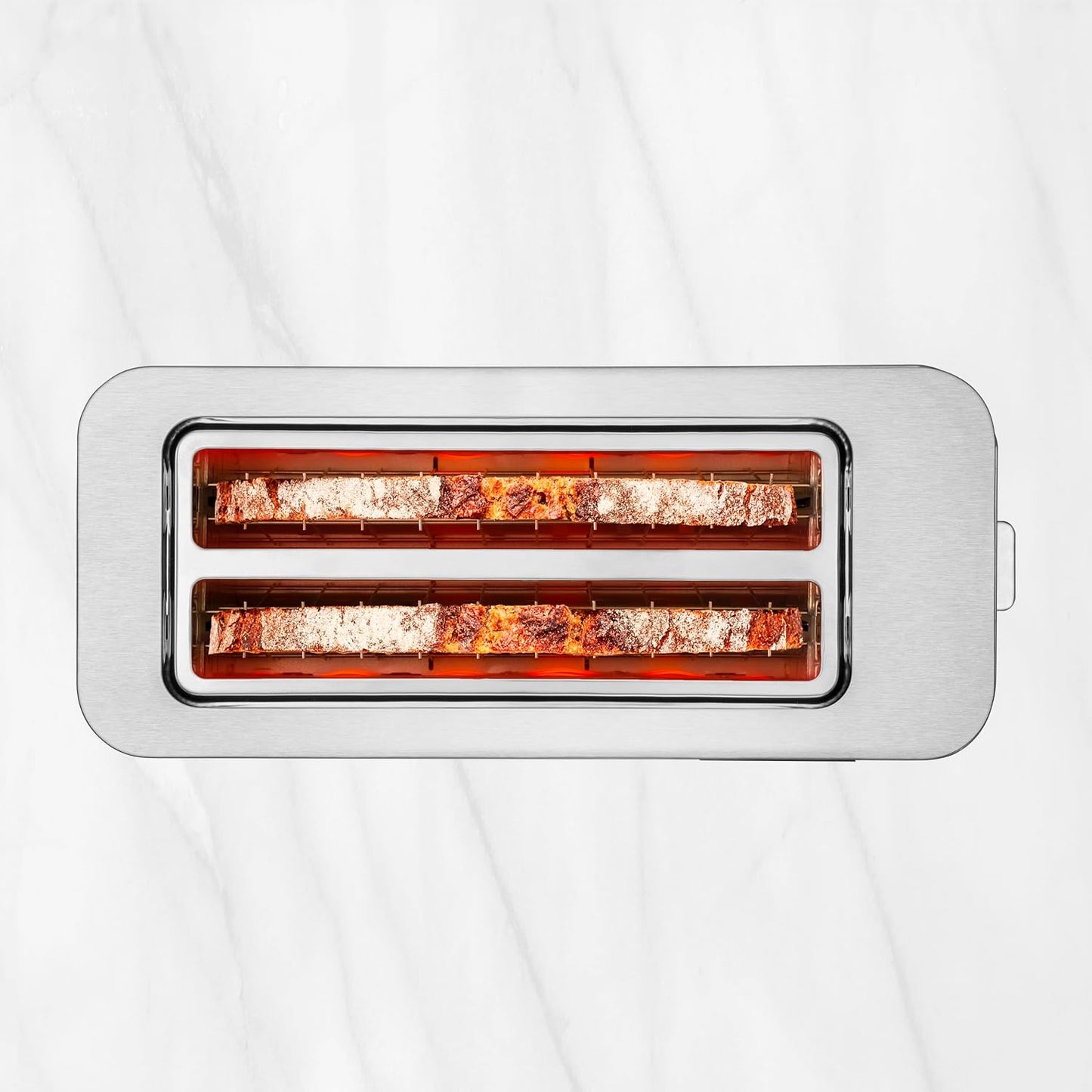 Toaster Duo Plus Delux mit LCD-Bildschirm, 2 Lange Schlitze ; Inox Digital