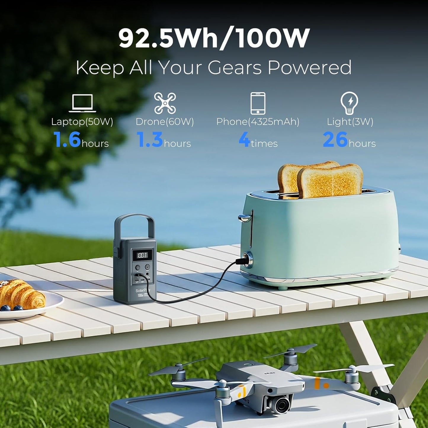Tragbare Powerstation, 100w