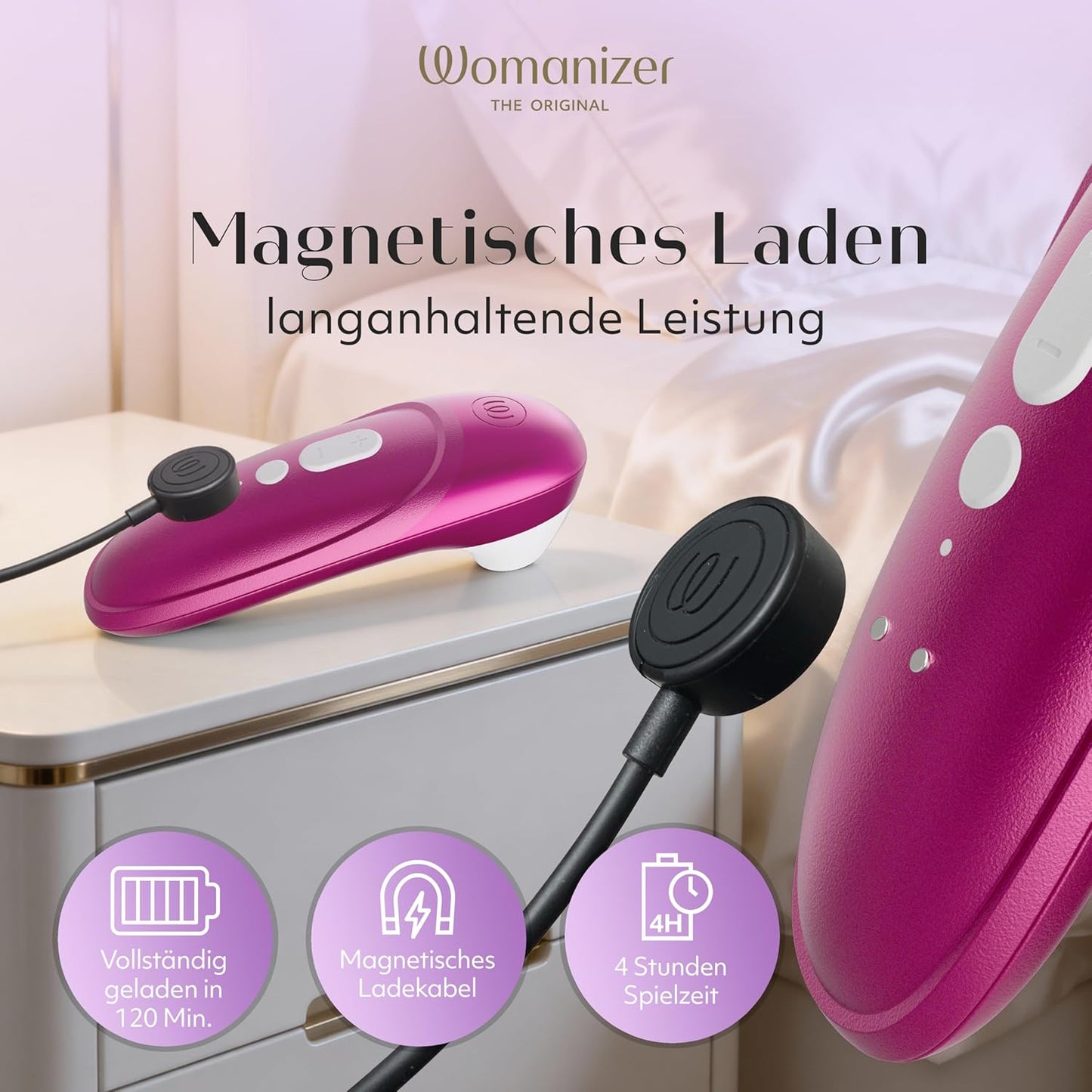 Pro Klitorisstimulator mit 11 Intensitätsstufen, Rosa