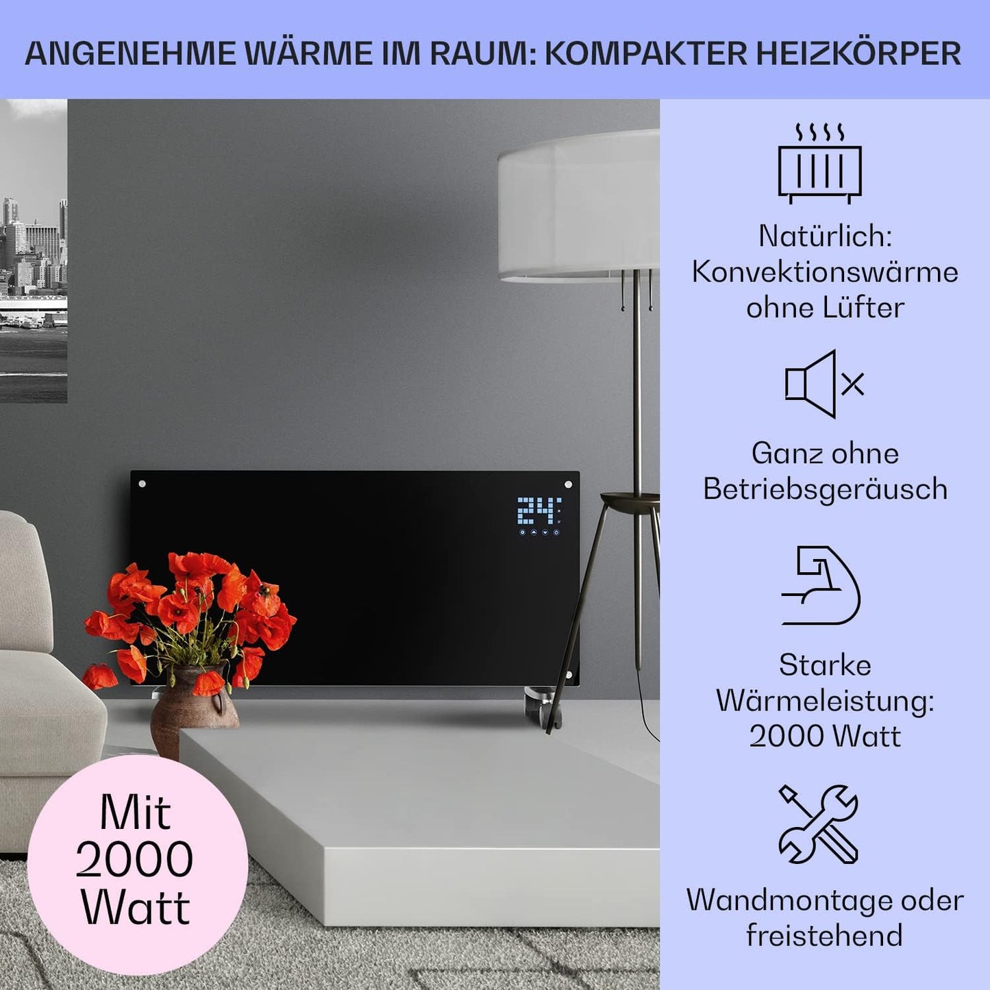 Bornholm Elektroheizung, Schwarz, Bornholm