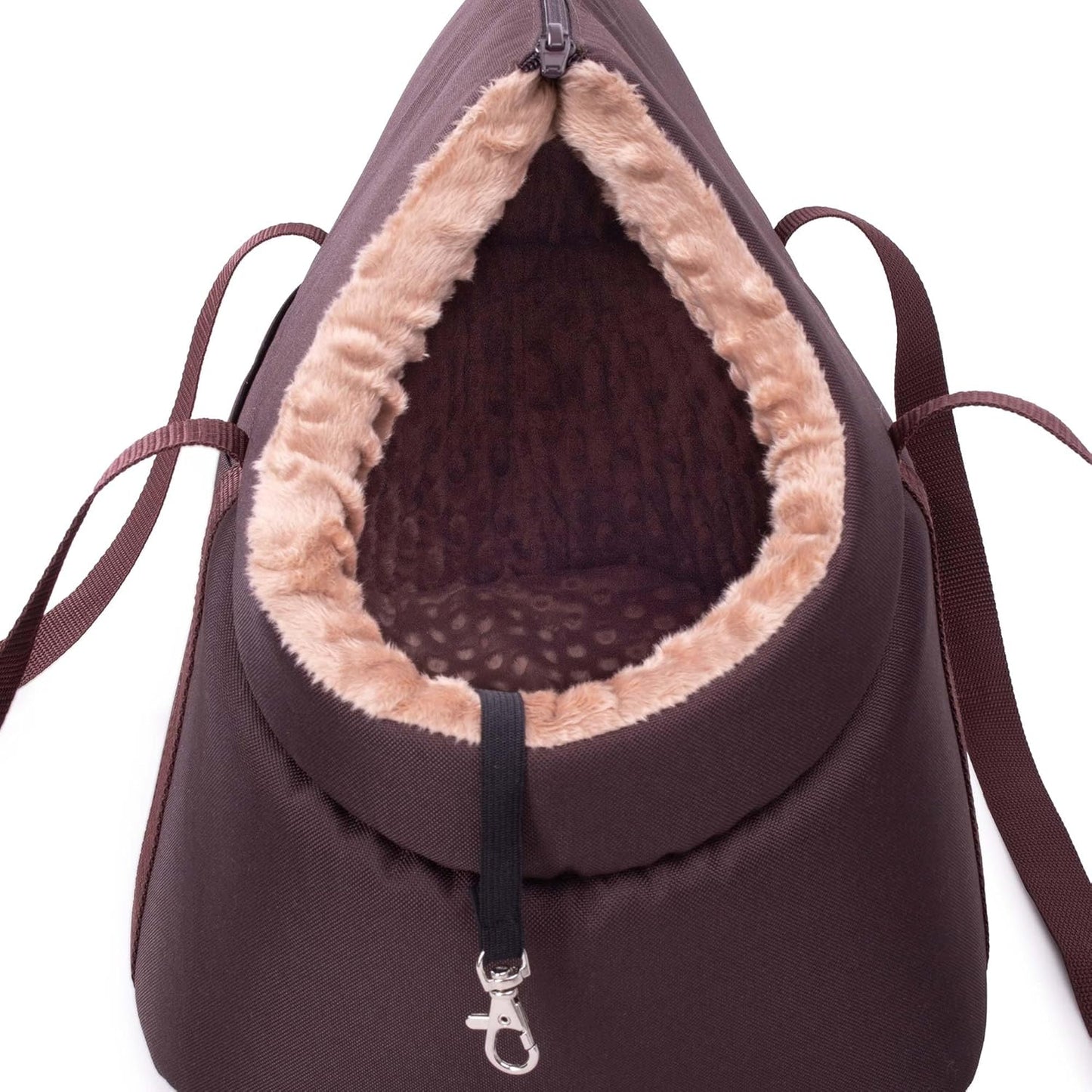 Tragetasche für Haustiere, L Braun Beige/Minky