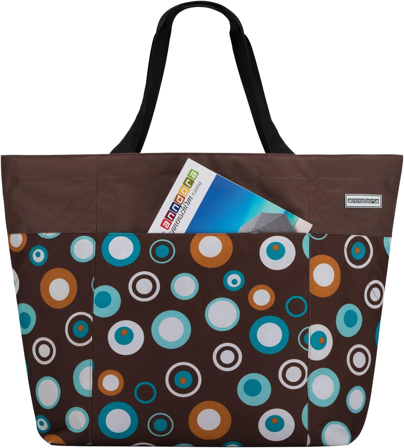 Strandtasche, Braun Hellblau