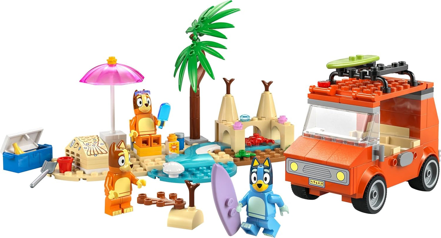 Bluey's Strand- und Familienauto-Spielset
