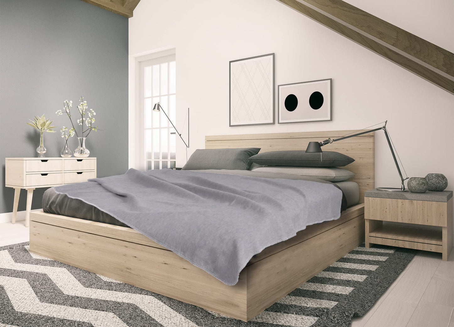 Kuscheldecke, 150 x 200 cm, Grau 150 x 200 cm
