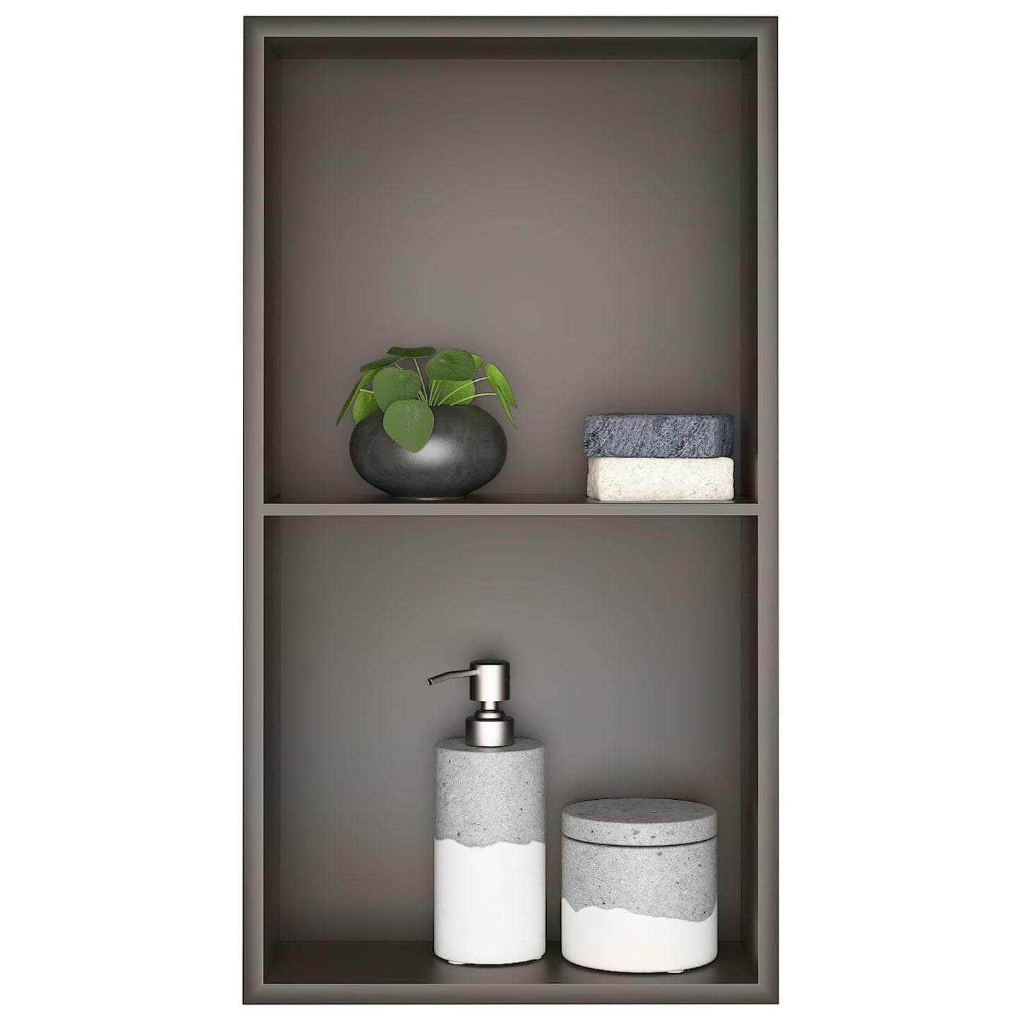 Wandnische für Dusche mit Regal (30x60x10 cm), 30×60cm (30/30) Grau