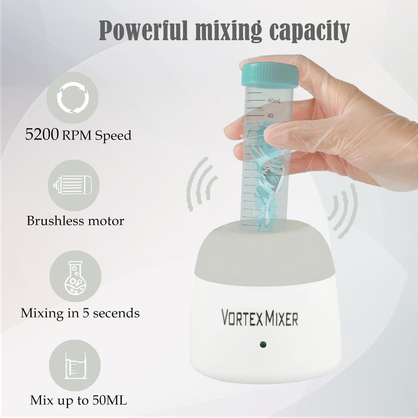 Mini Vortex Mixer mit Touch Funktion für Labor, grau