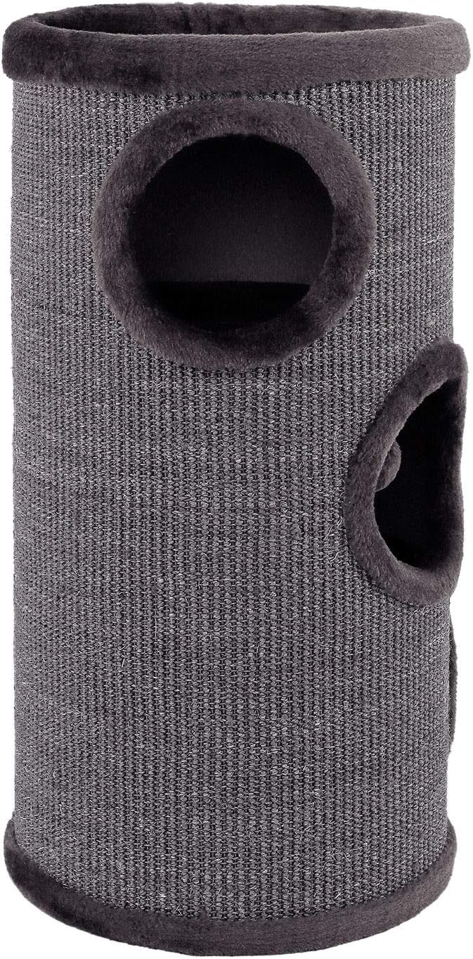 Kratztonne mit Spielball & Verstecken, Grau 70 cm Höhe