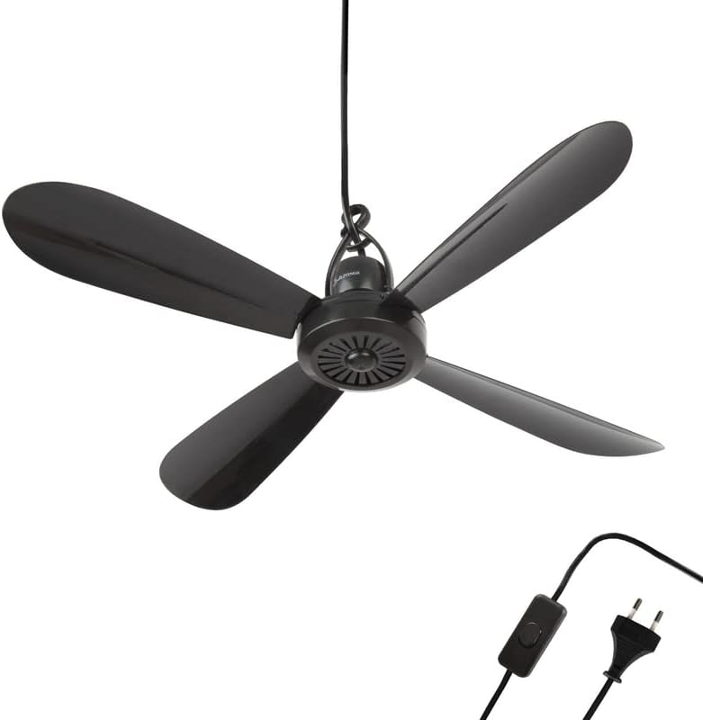 Deckenventilator, Schwarz ( Xxl Kabel )