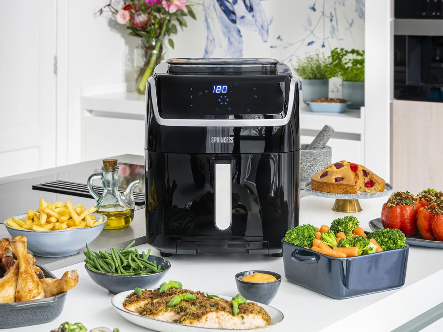 Dampf-Heissluftfritteuse 2-in-1, 6 L Ohne Zubehör-Set