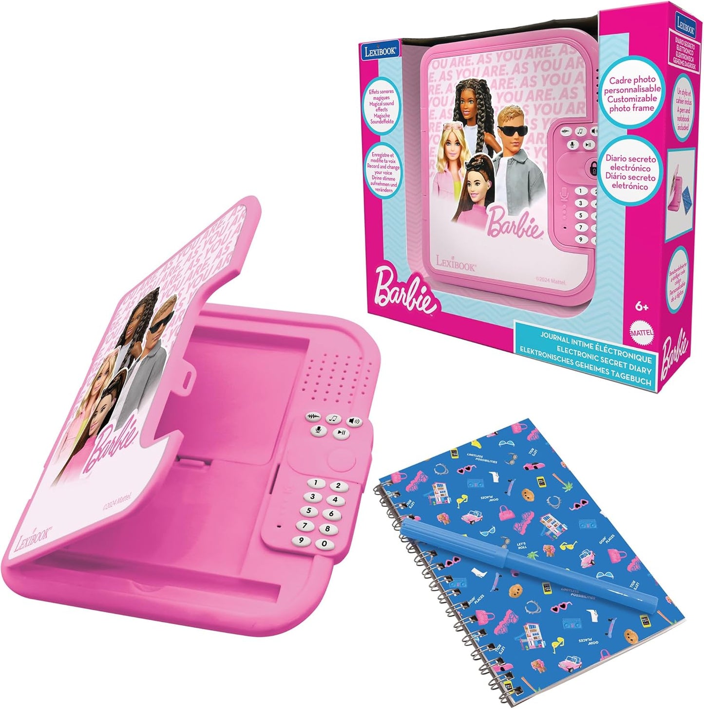 Elektronisches Tagebuch Barbie mit Stift & Notizbuch, Barbie