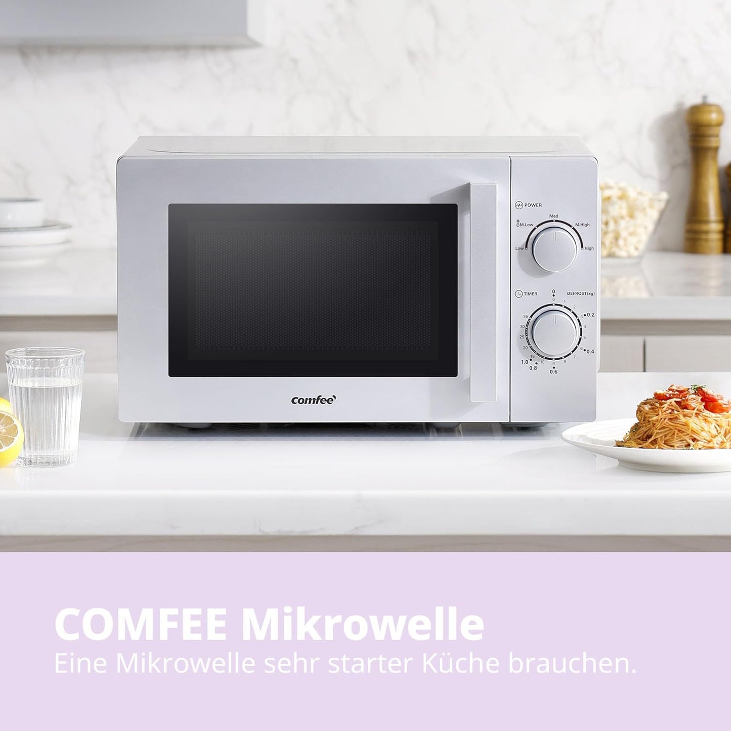 Mikrowelle CMSN 20 si mit 5 Leistungsstufen, Mechanisch Silber 20L