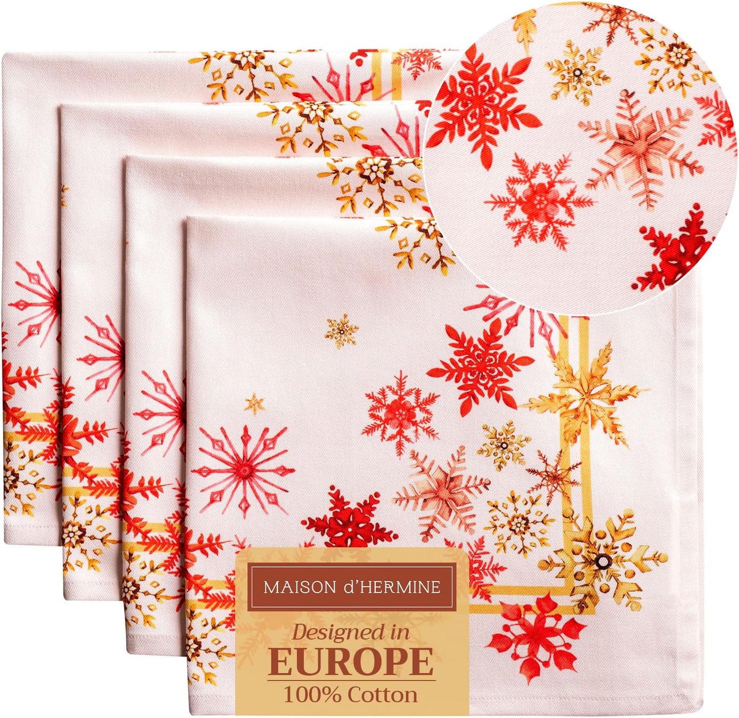 4-teiliges Stoffservietten-Set Crystal Star, Crystal Star
