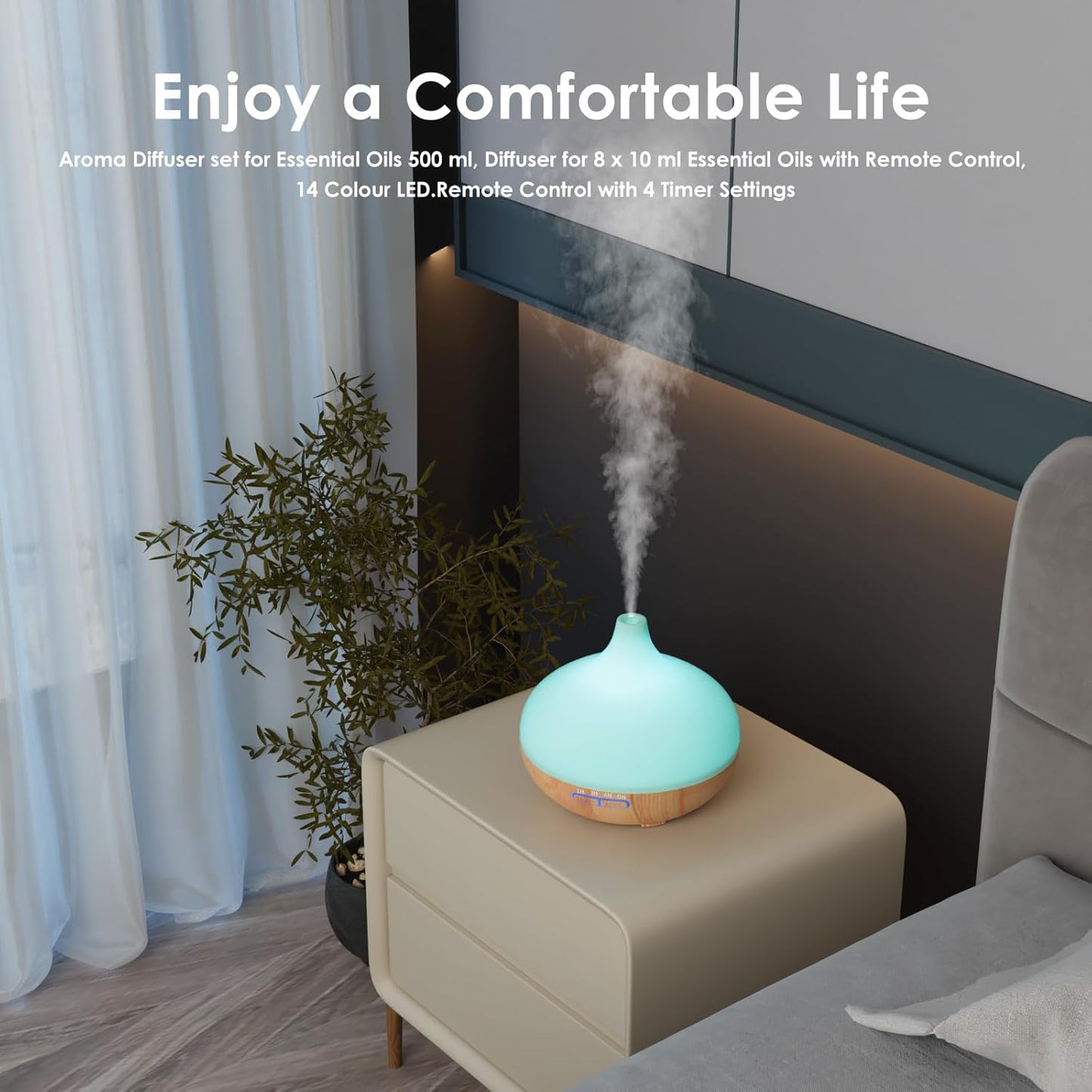 Aroma Diffuser Set mit Fernbedienung und 10 Ölen