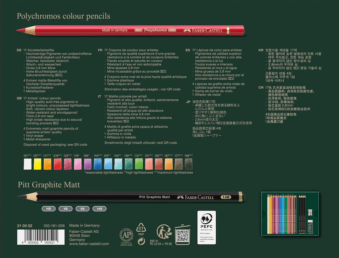 Polychromos Künstlerfarbstifte, Geschenkset 23-teilig