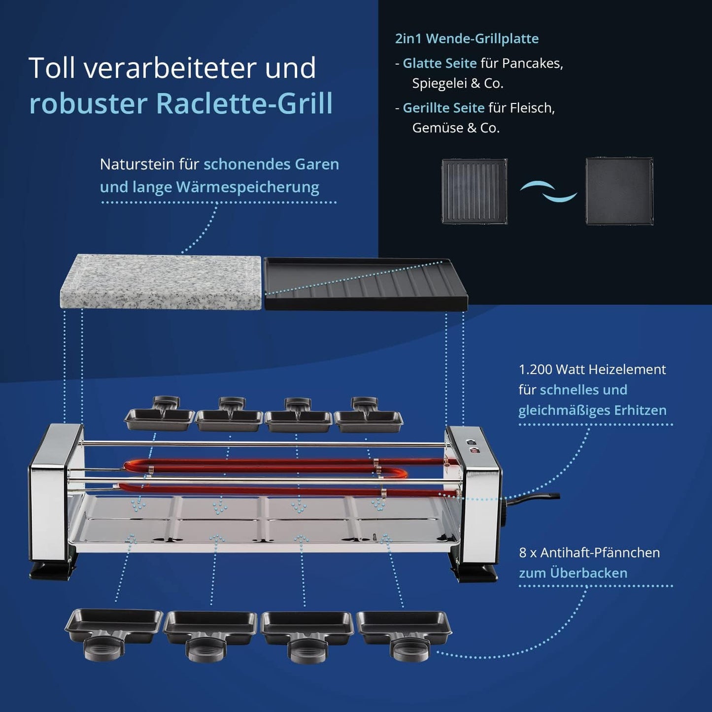 Raclette-Grill RG-1200G