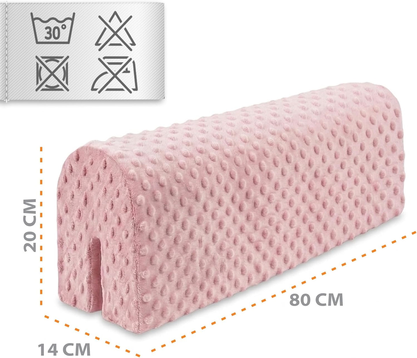 Bettkantenschutz für Kinderbetten, Rosa 80 cm