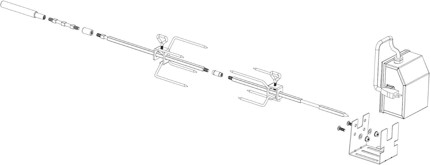 Rotisserie Grillspiess-Set