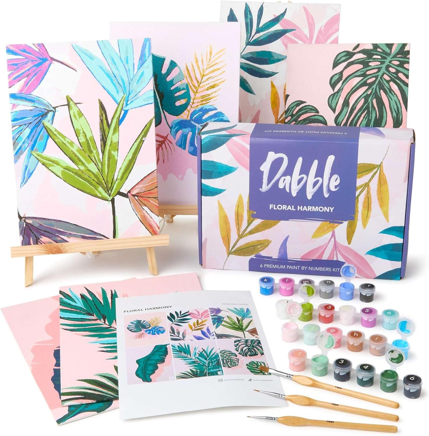 Malen nach Zahlen Set, Floral Harmony
