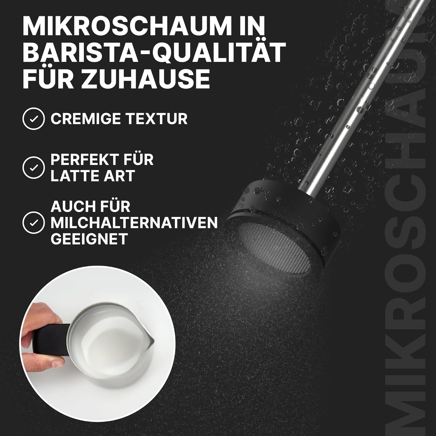 NanoFoamer V2 Black Milchaufschäumer, NanoFoamer V2