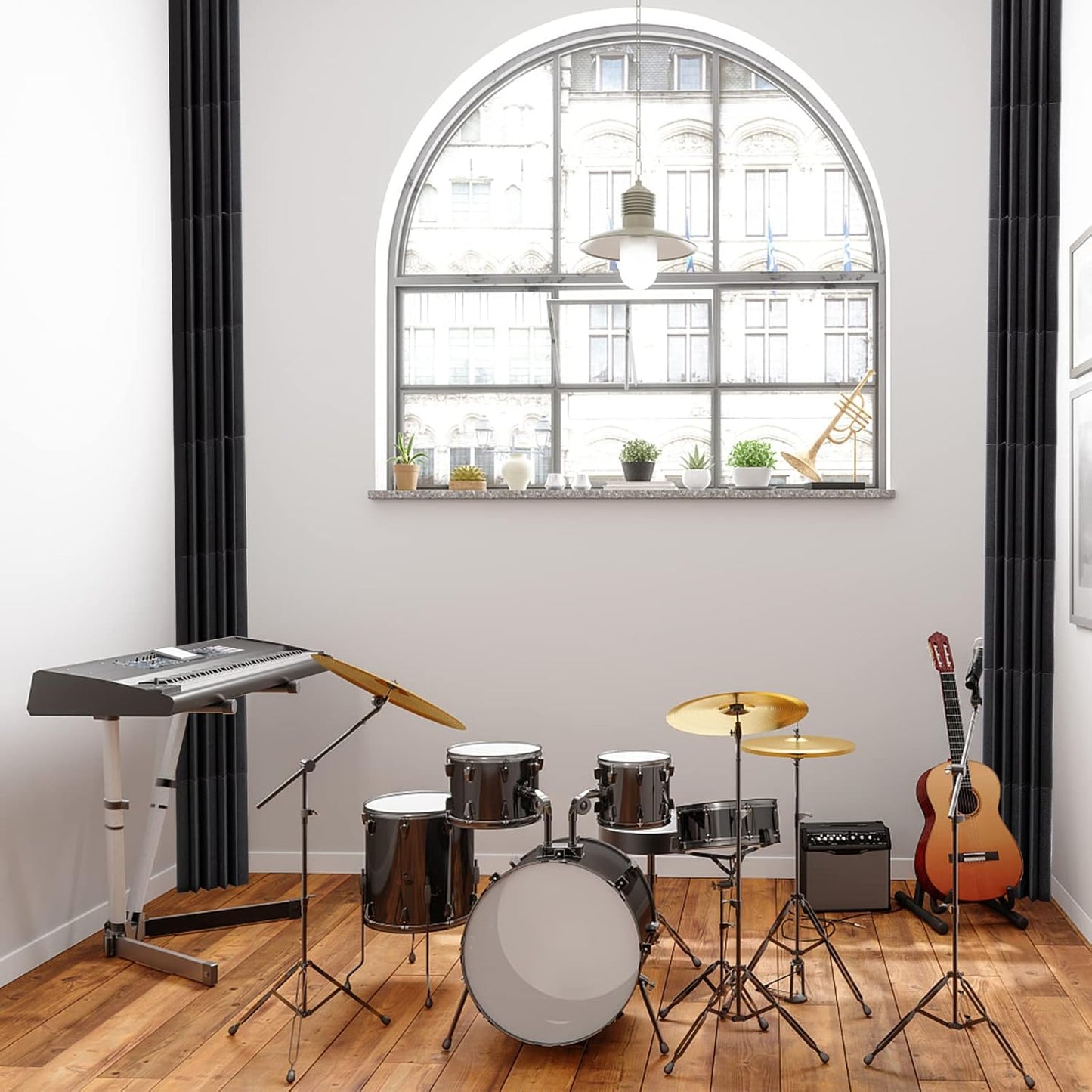 Eck-Akustikschaumplatten Bass-Traps für Studio, 18×18×30cm